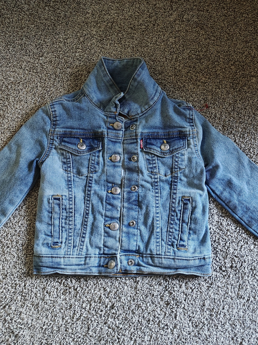 Levi's Light Blue Kids Denim Jacket with High Collar Size 4t